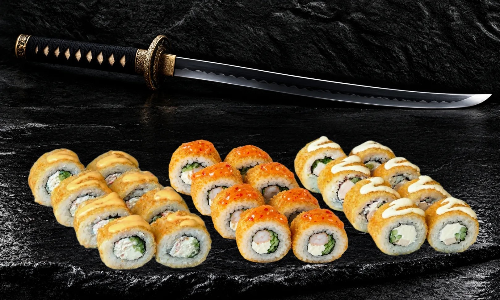 Жареный с крабом, Жареный с креветкой, Жареный с курицей